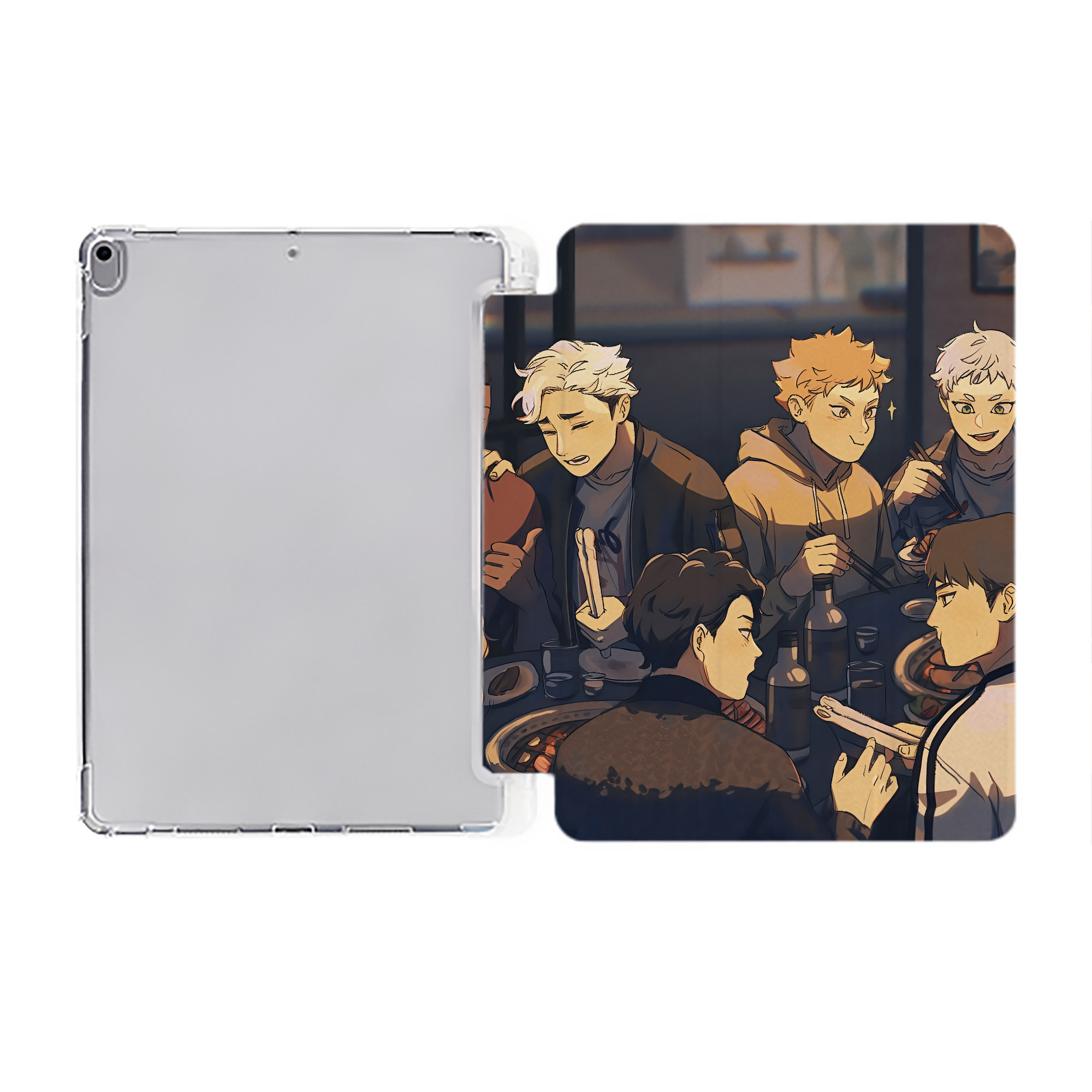 （画像用） ハイキュー!! Haikyu!! IPad ケース ペン収納付き 三つ折りスタンド PUレザー×シリコン 対応機種9.5/10.5/10.9インチ